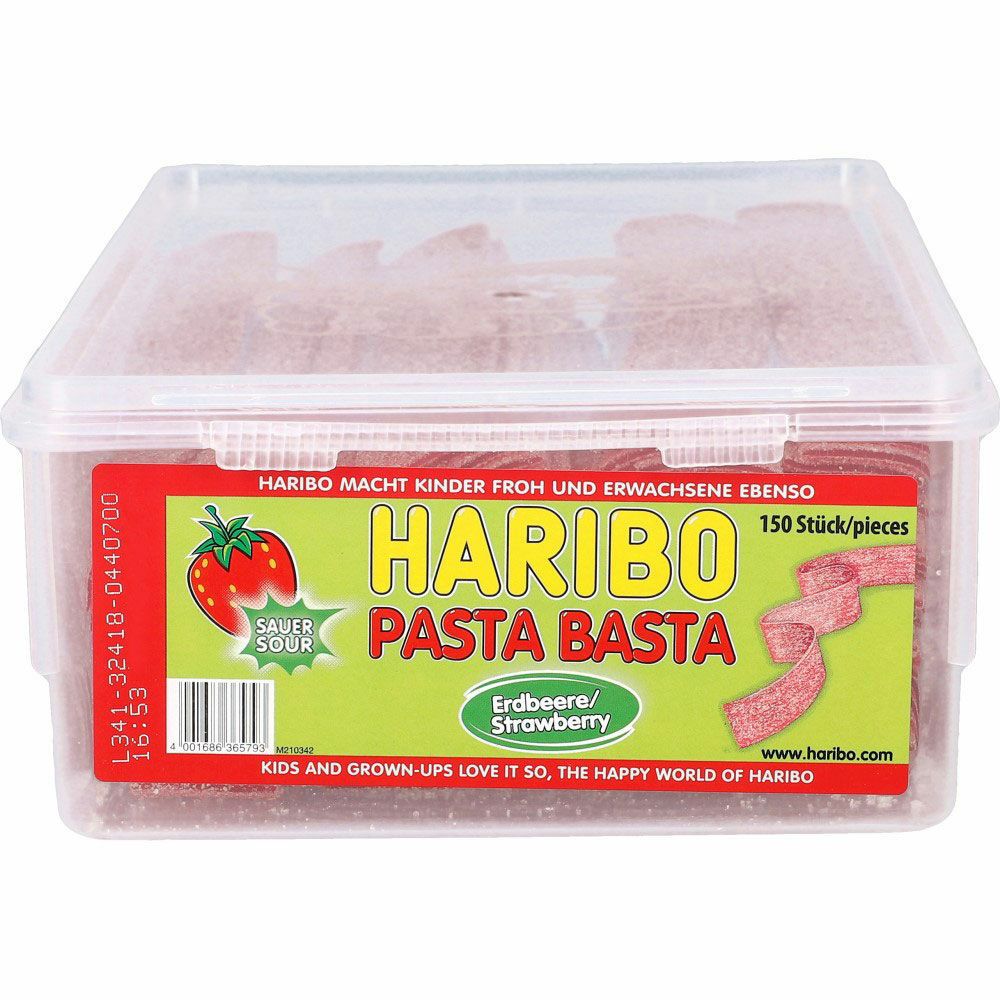 Kjøp Haribo Pasta Basta Erdbeere Sour 1125g på nett - Spar oppti