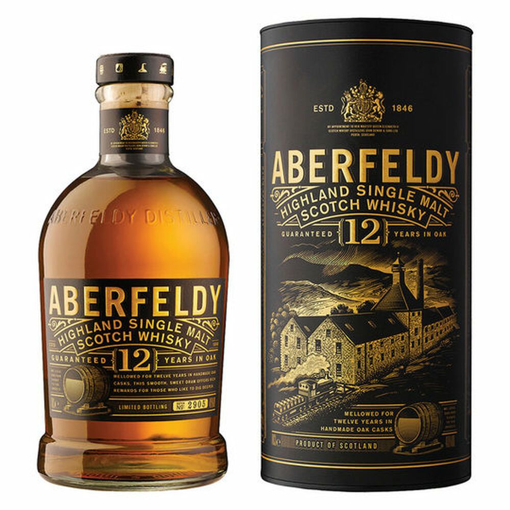 Kjøp Aberfeldy 40% Highland Malt net på 0,7 12 Years ltr. Single