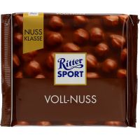 Ritter Sport melkesjokolade m. hele hasselnøtter 100 g